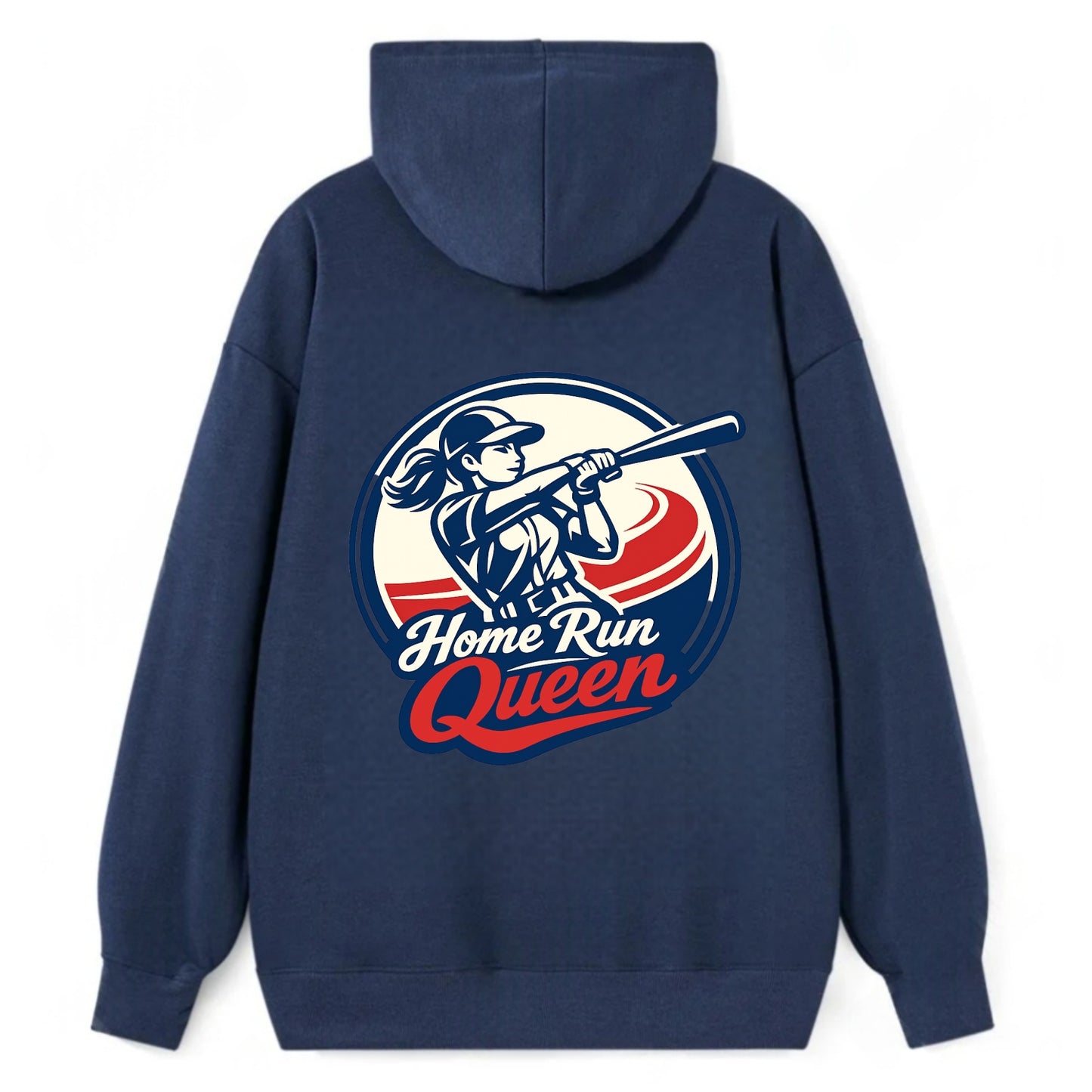Feminine Power at Bat - Classic Pullover Hoodie - Navy