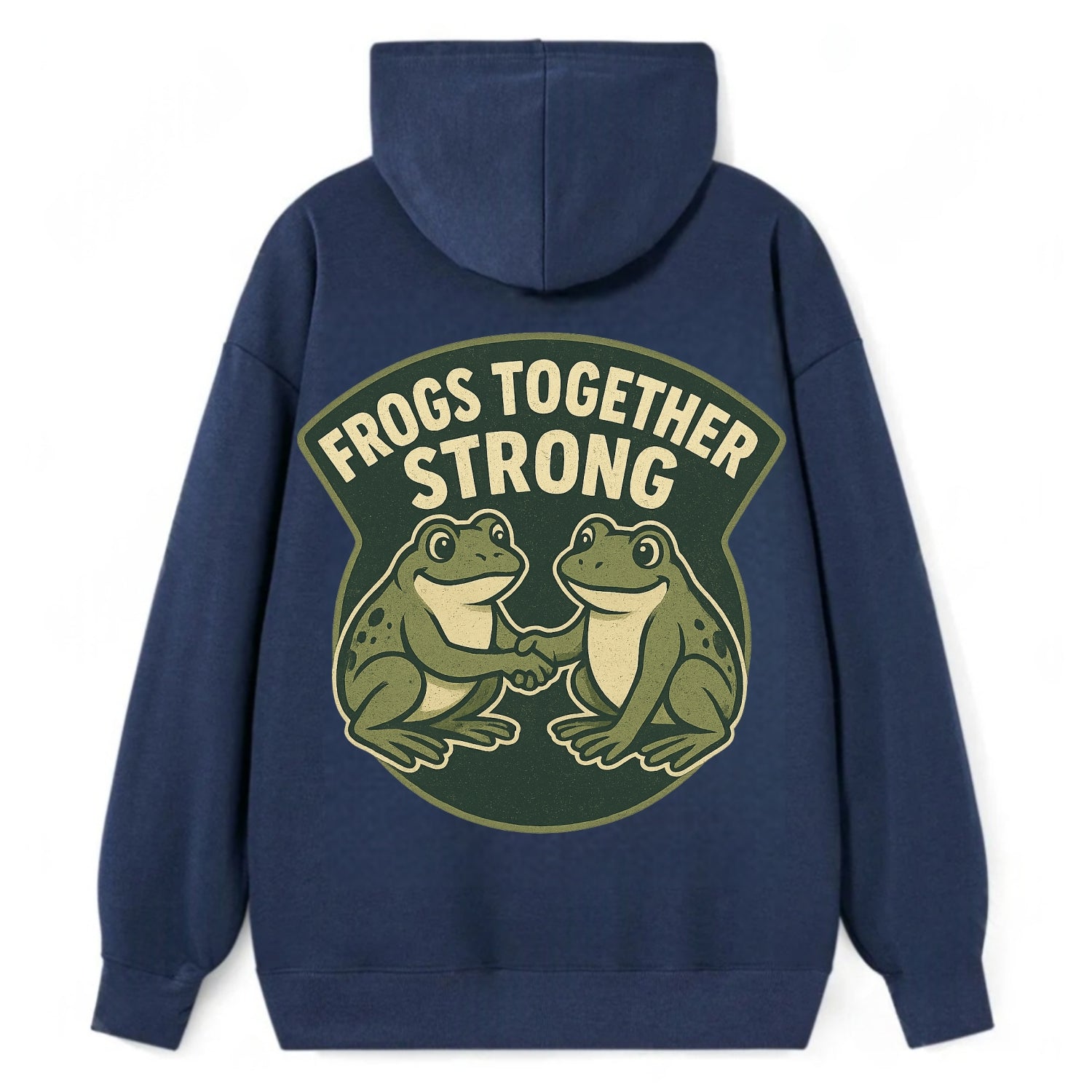 Frogs Together Strong 3 - Classic Pullover Hoodie - Navy
