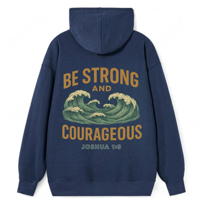 Joshua 1:9 Ocean - Classic Pullover Hoodie - Navy