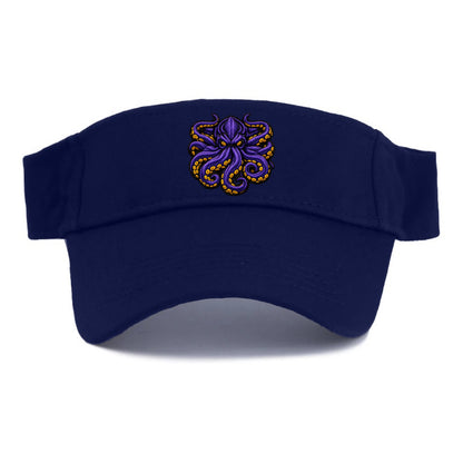 KRAKEN TENTACLES - sea monster in purple and black , deep sea - Visor - Navy