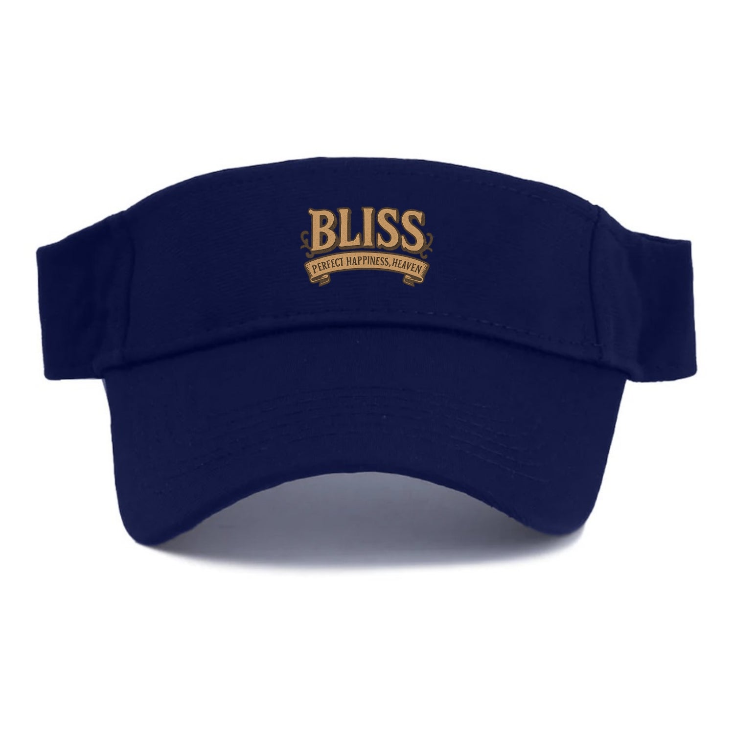 Bold typography design - "BLISS" - perfect happiness, heaven - Visor - Navy