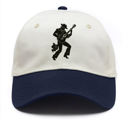 Flamenco guitarist dramatic pose - Two Tone Cap - Navy