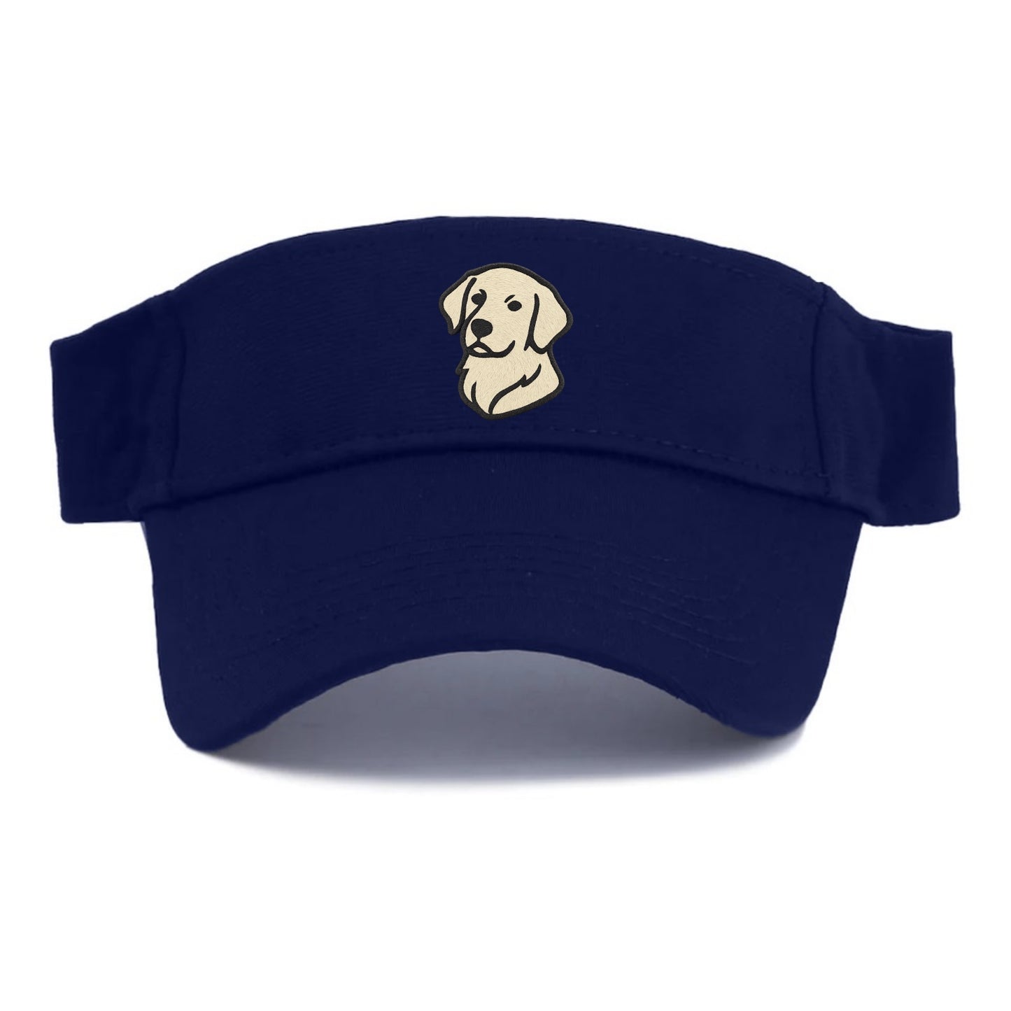 Golden Retriever - Head tilt curious pose - Visor - Navy