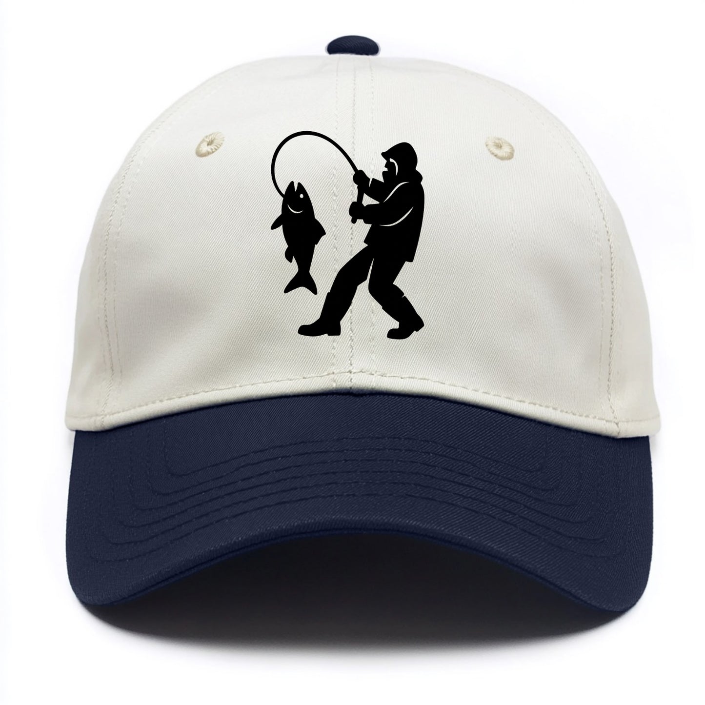 Alaskan fisherman hauling catch - Two Tone Cap - Navy