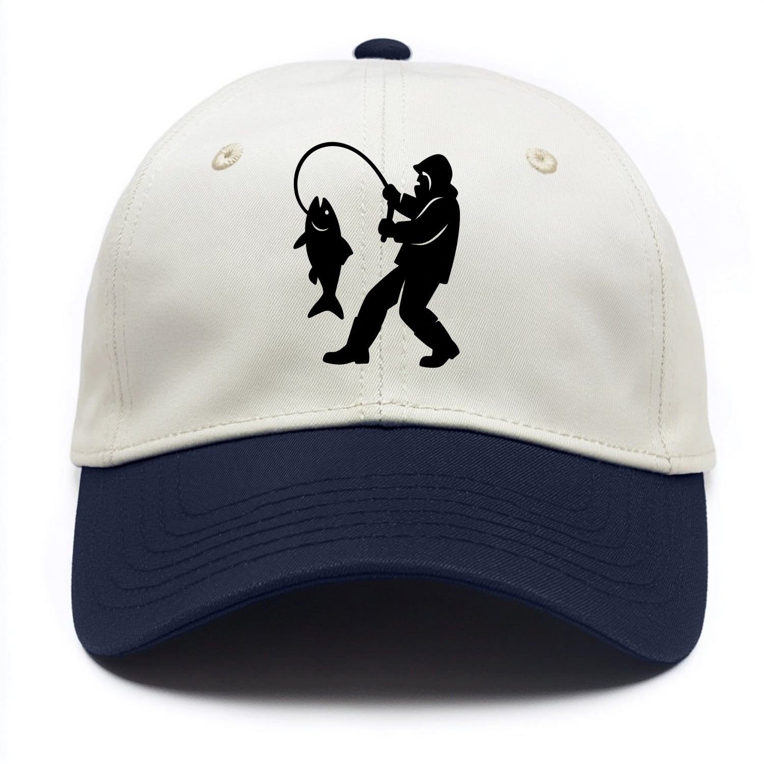 Alaskan fisherman hauling catch - Two Tone Cap - Navy