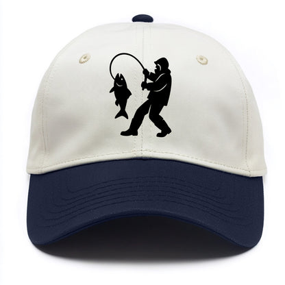 Alaskan fisherman hauling catch - Two Tone Cap - Navy