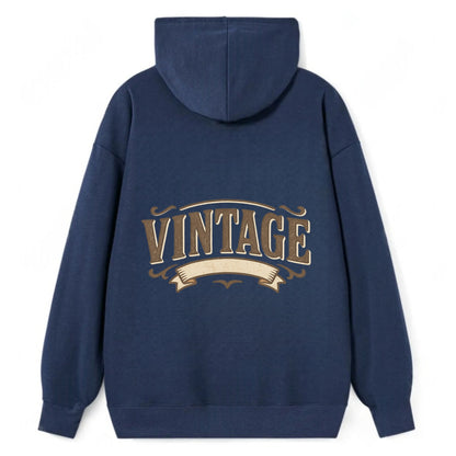 Bold typography design - "CENTERED" - aligned, focused, balanced within - Classic Pullover Hoodie - Navy