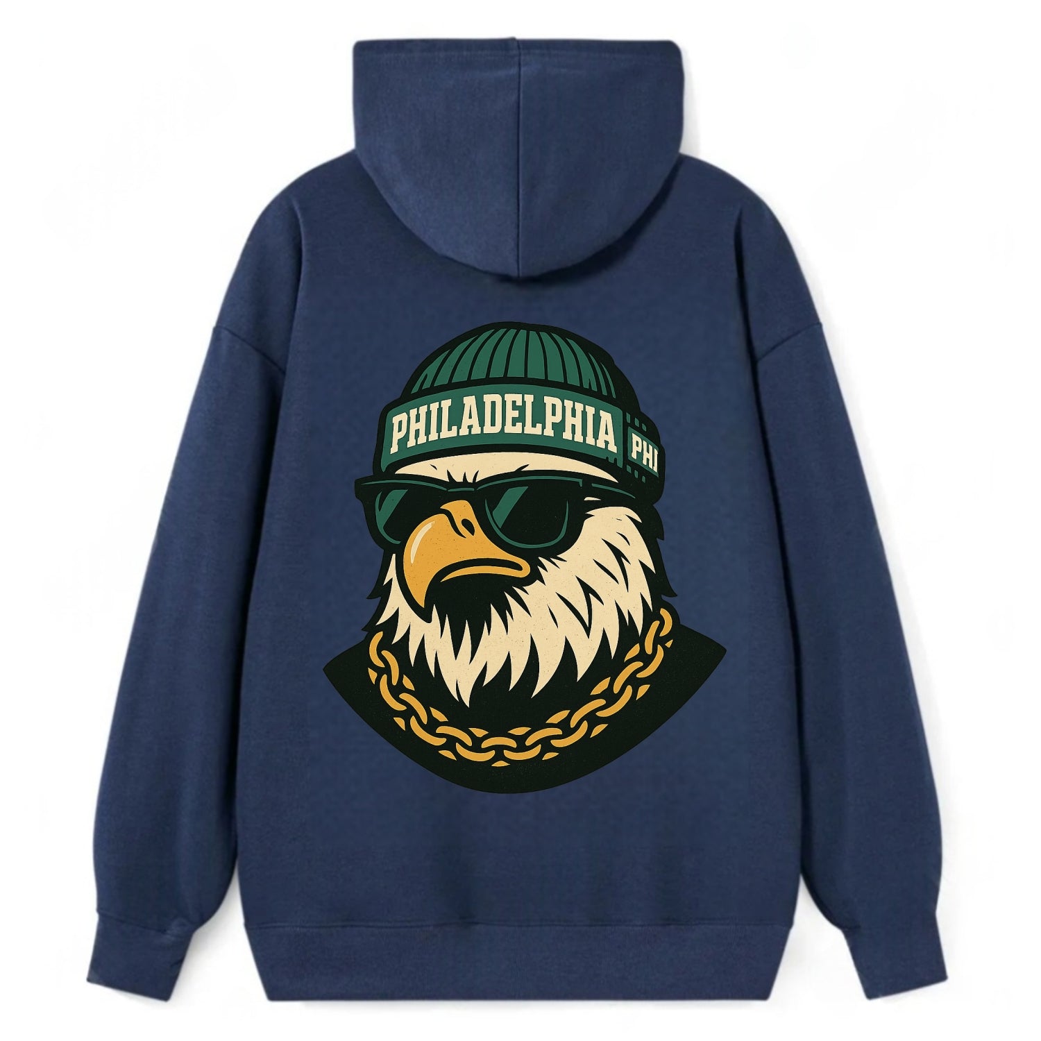 "eagle" "philadelphia" "phi" "green" "us East" - Classic Pullover Hoodie - Navy