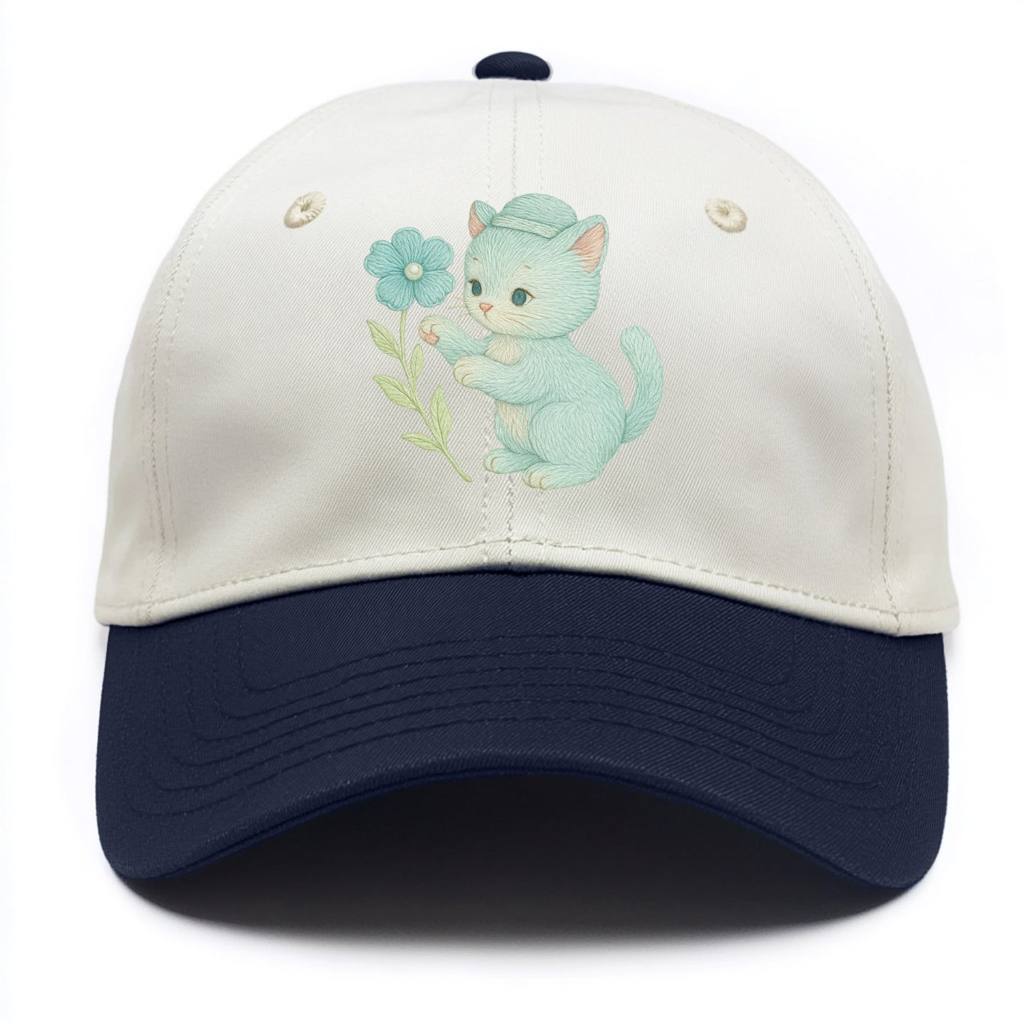 Aqua Kitten - Two Tone Cap - Navy