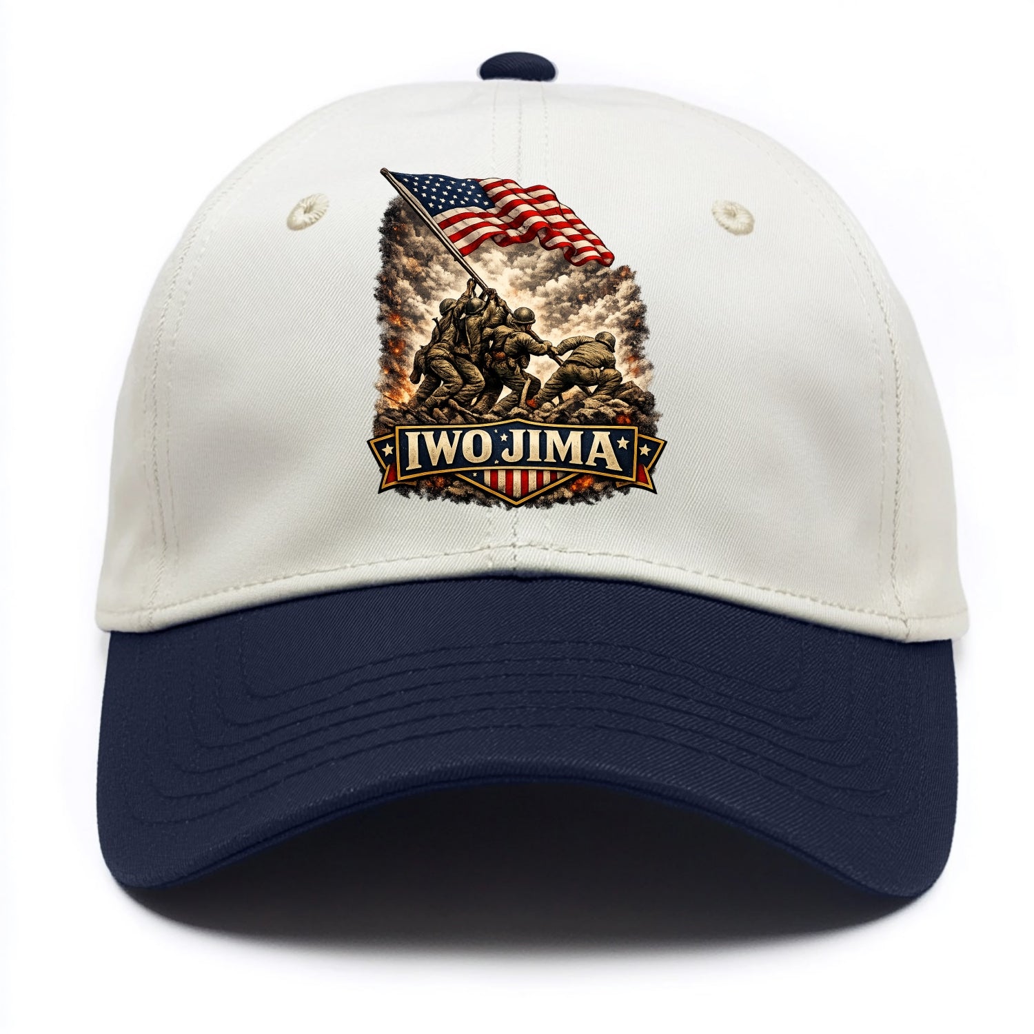 Iwo Jima Flag Raising - Two Tone Cap - Navy