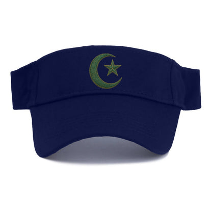 Crescent Moon and Star - Visor - Navy