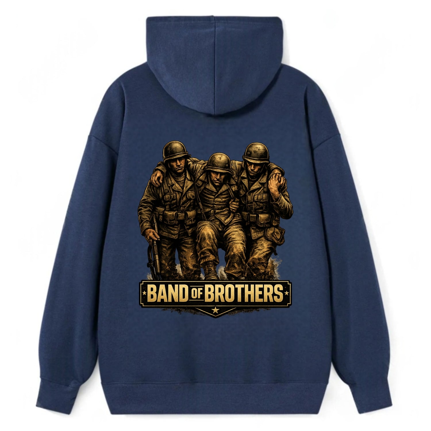 Band Of Brothers - Classic Pullover Hoodie - Navy