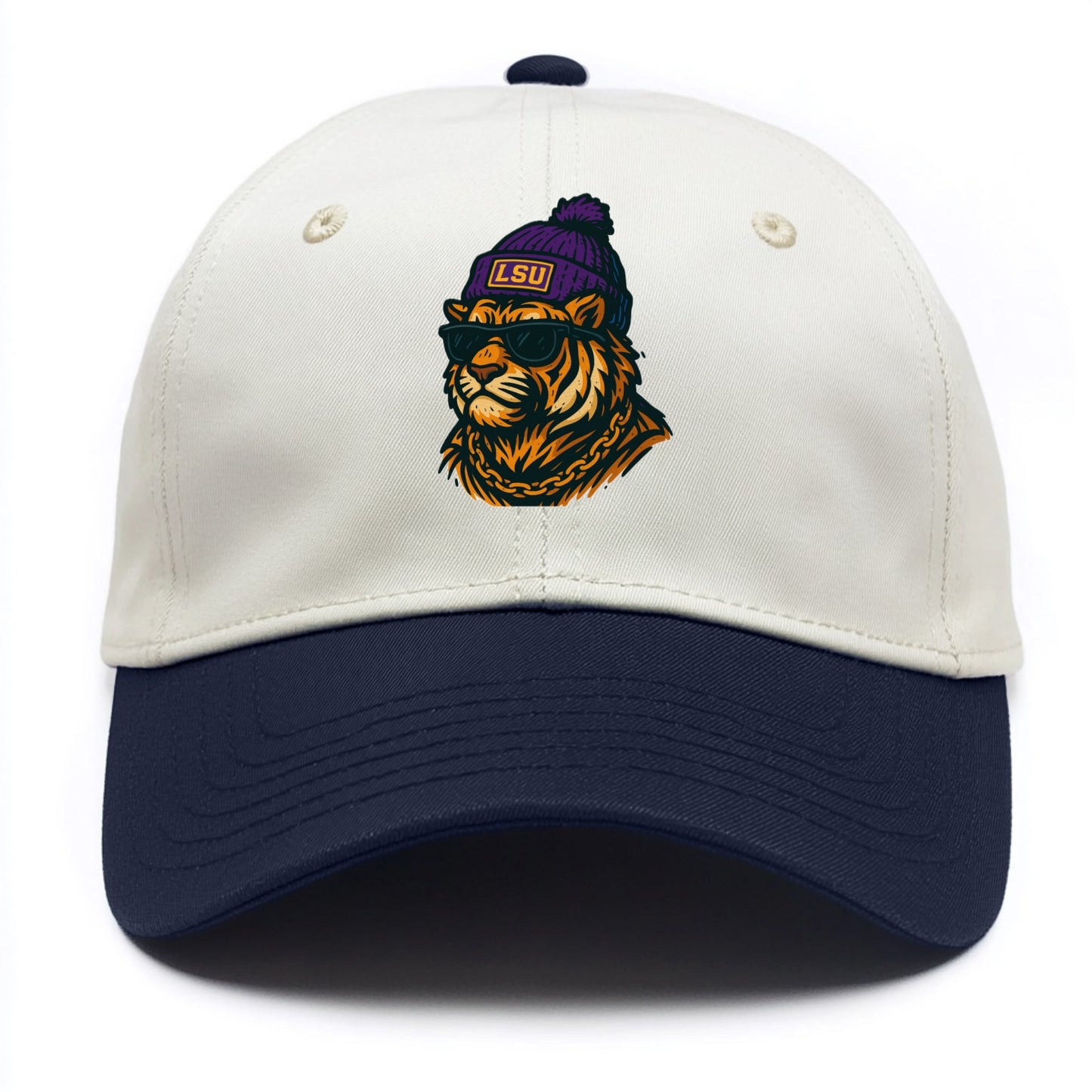 LSU Mike Tiger - Two Tone Cap - Navy