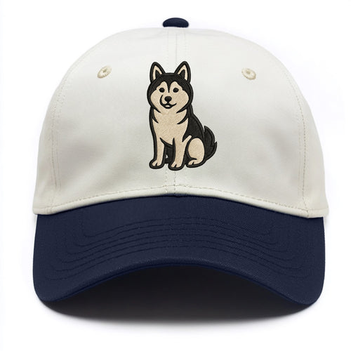 Pomsky - Pomeranian-Husky mix sitting po Two Tone Cap