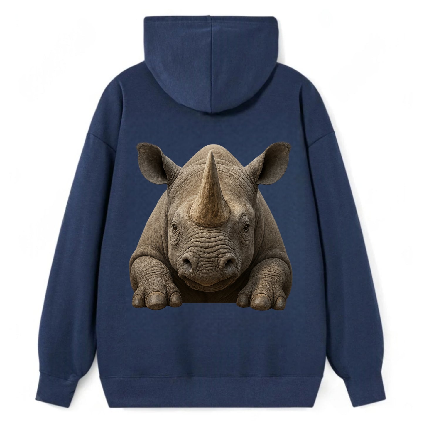 Rhinoceros  - Classic Pullover Hoodie - Navy