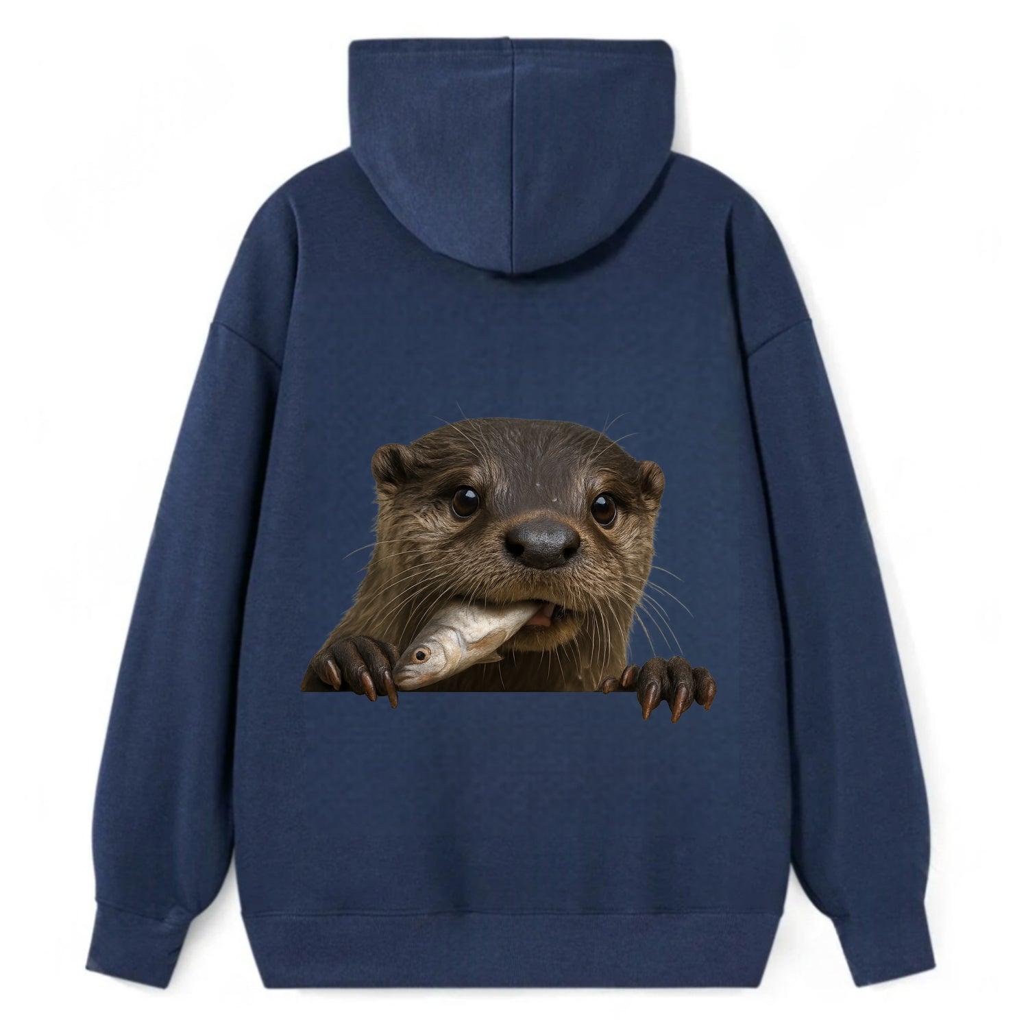 River Otter  - Classic Pullover Hoodie - Navy