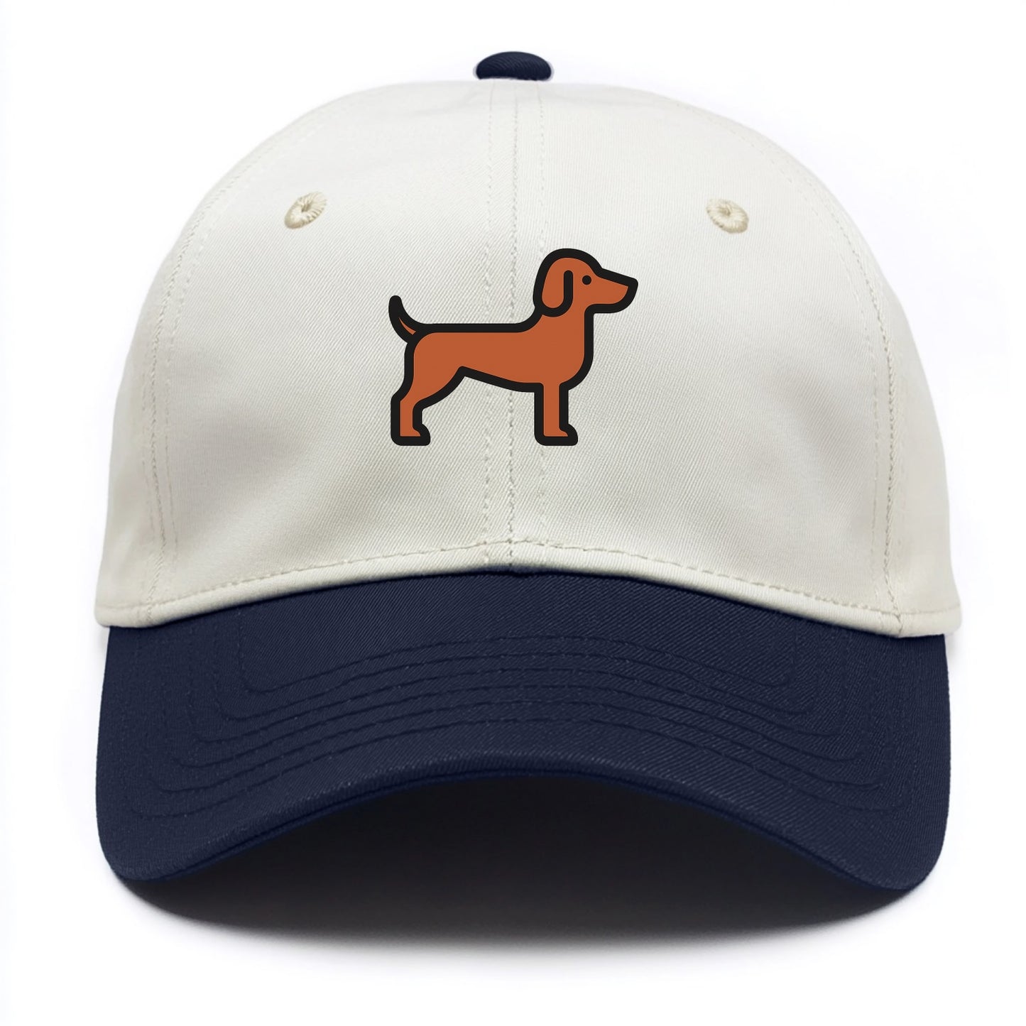 Vizsla - Rust colored flat side profile - Two Tone Cap - Navy