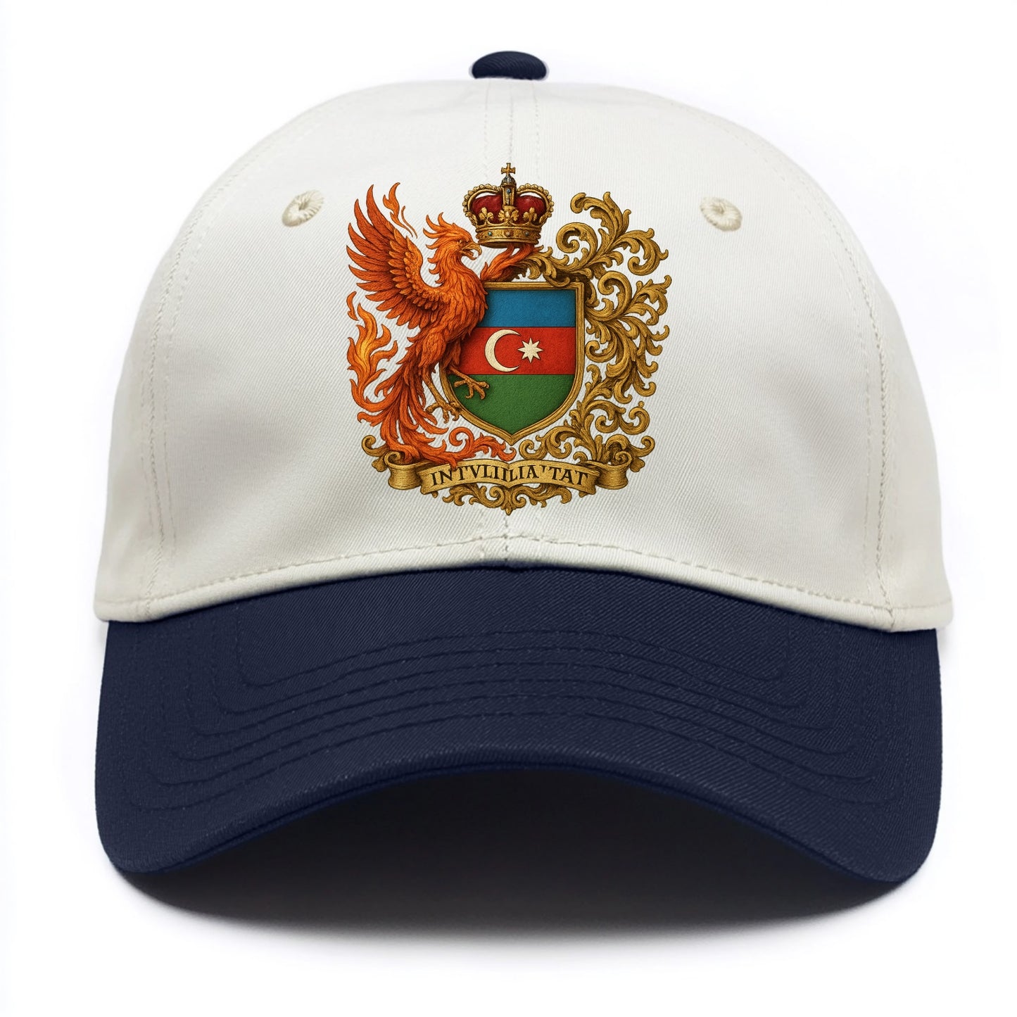 Azerbaijan Fire Phoenix Emblem  - Two Tone Cap - Navy