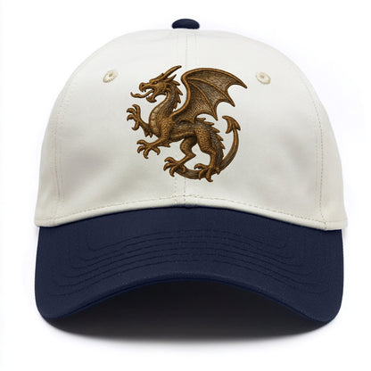 Dragon Silhouette  - Two Tone Cap - Navy