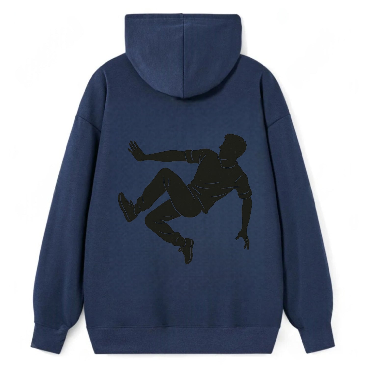 Parkour athlete wall run - Classic Pullover Hoodie - Navy