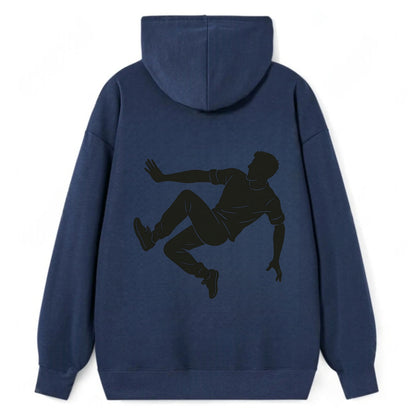 Parkour athlete wall run - Classic Pullover Hoodie - Navy