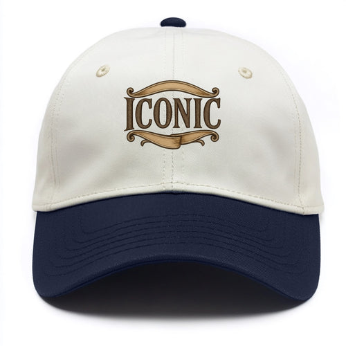 Bold typography design - ICONIC - instantly recognizable, trendsetter - Two Tone Cap
