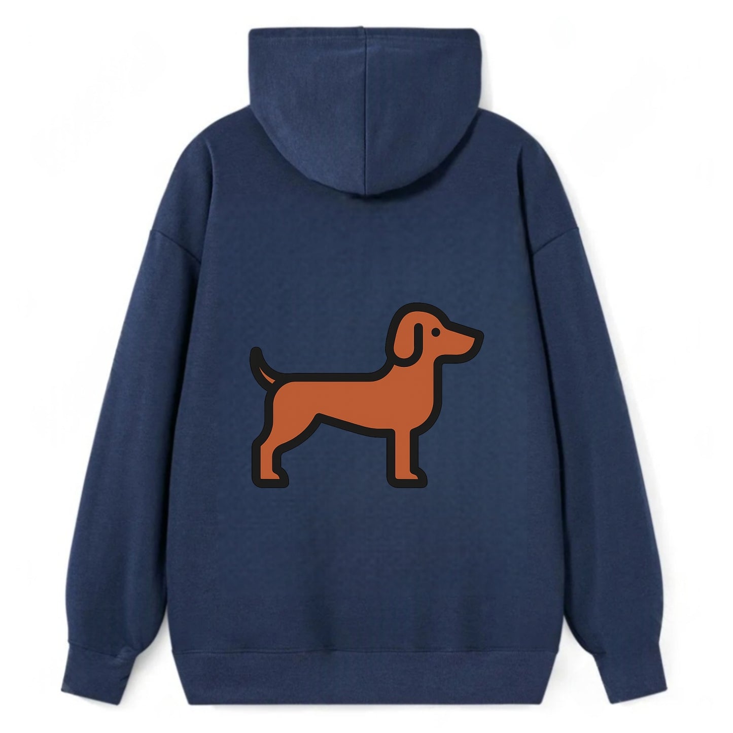 Vizsla - Rust colored flat side profile - Classic Pullover Hoodie - Navy
