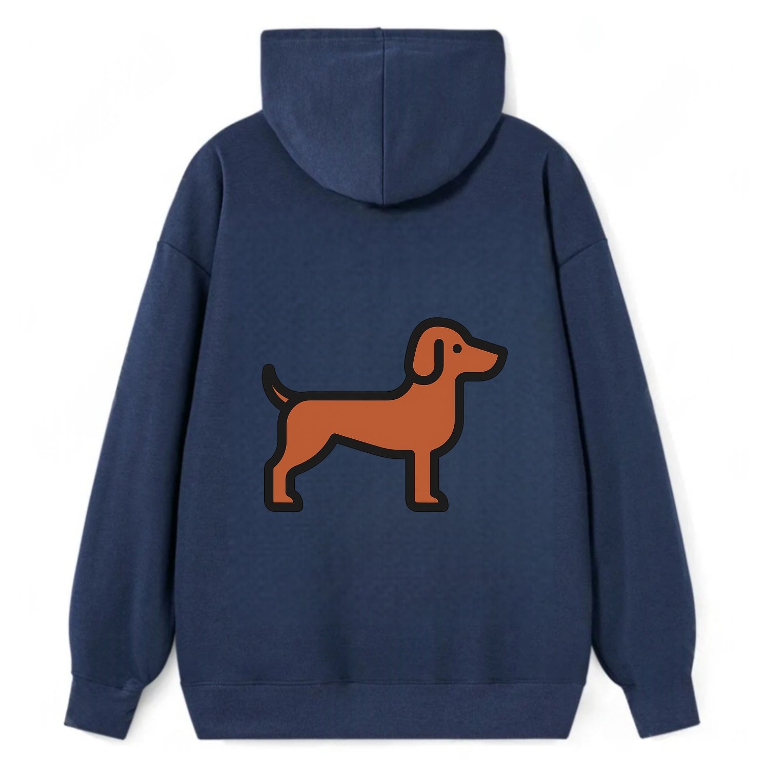 Vizsla - Rust colored flat side profile - Classic Pullover Hoodie - Navy