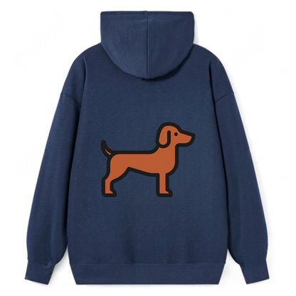 Vizsla - Rust colored flat side profile - Classic Pullover Hoodie - Navy
