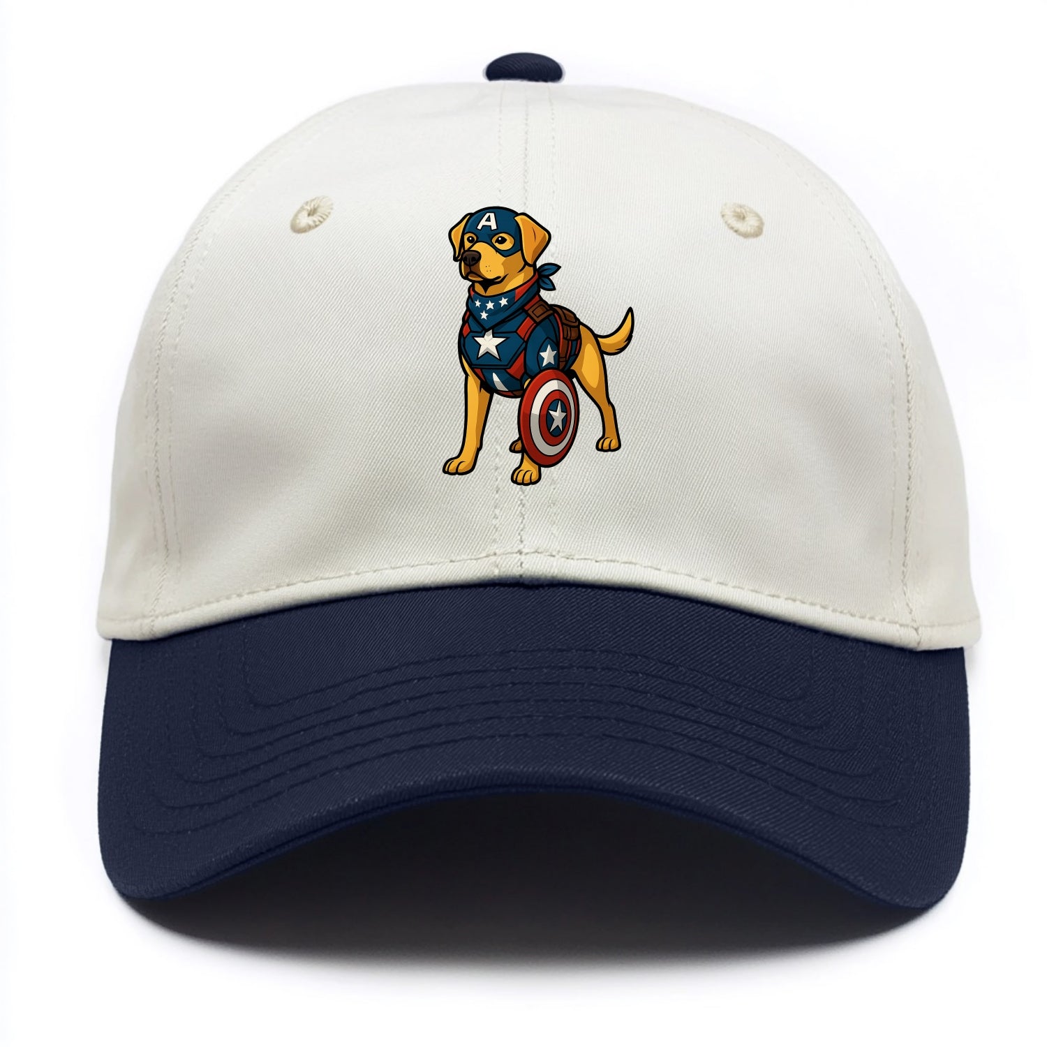 Labrador Captain America  - Two Tone Cap - Navy