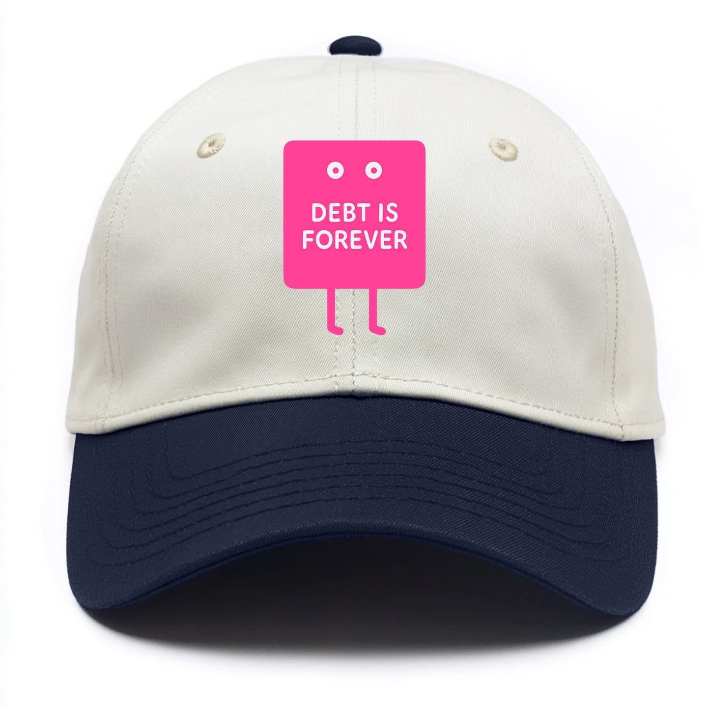 DEBT IS FOREVER | Immortal credit card - Two Tone Cap - Navy