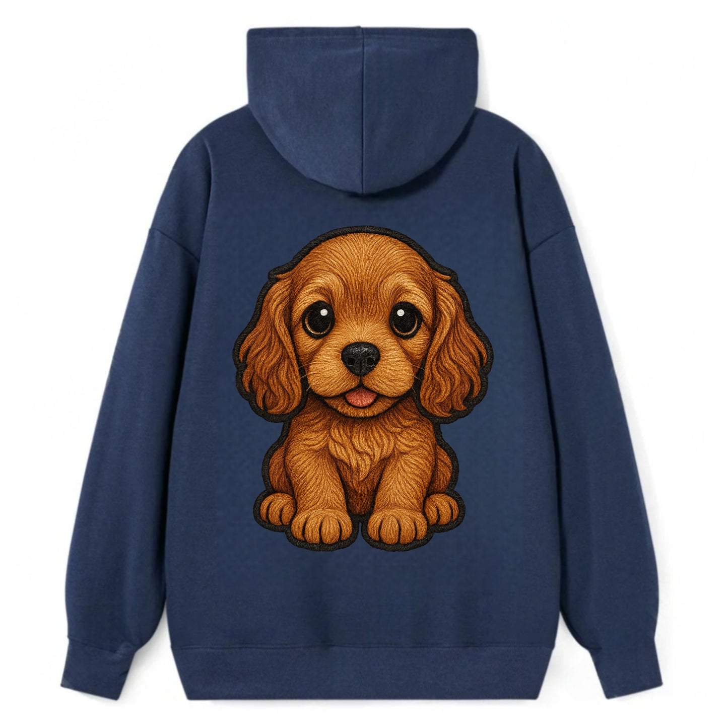 Baby Cocker Spaniel Puppy - long wavy ears, soulful eyes, silky coat, - Classic Pullover Hoodie - Navy