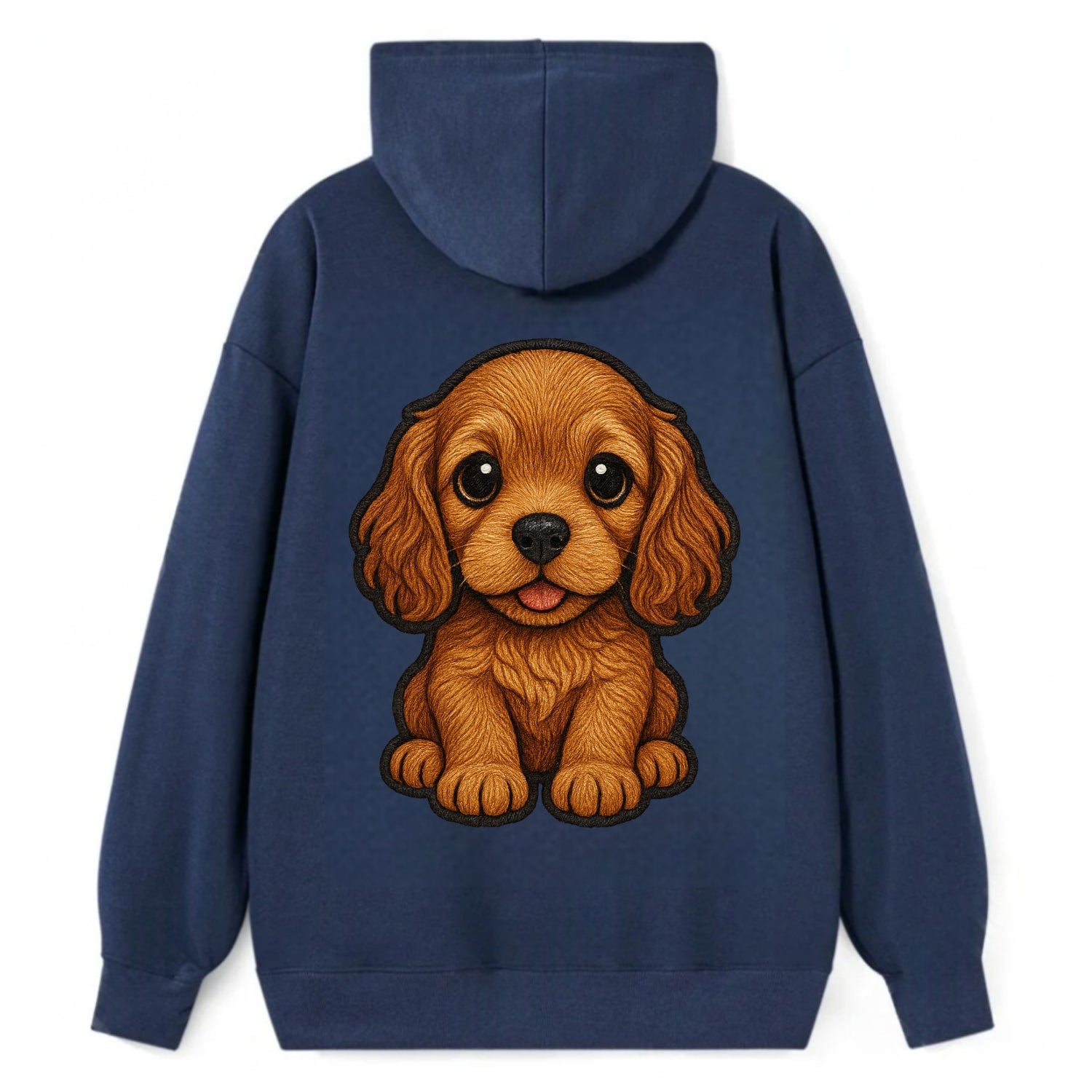 Baby Cocker Spaniel Puppy - long wavy ears, soulful eyes, silky coat, - Classic Pullover Hoodie - Navy