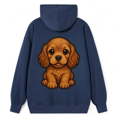 Baby Cocker Spaniel Puppy - long wavy ears, soulful eyes, silky coat, - Classic Pullover Hoodie - Navy