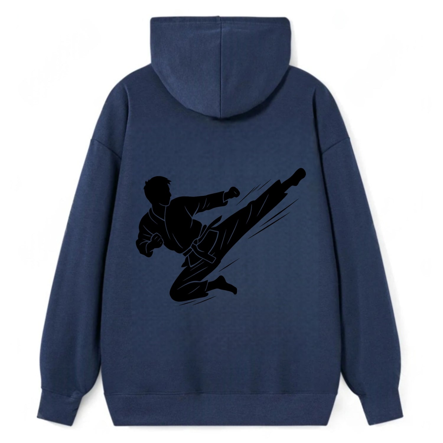 Korean taekwondo flying kick - Classic Pullover Hoodie - Navy