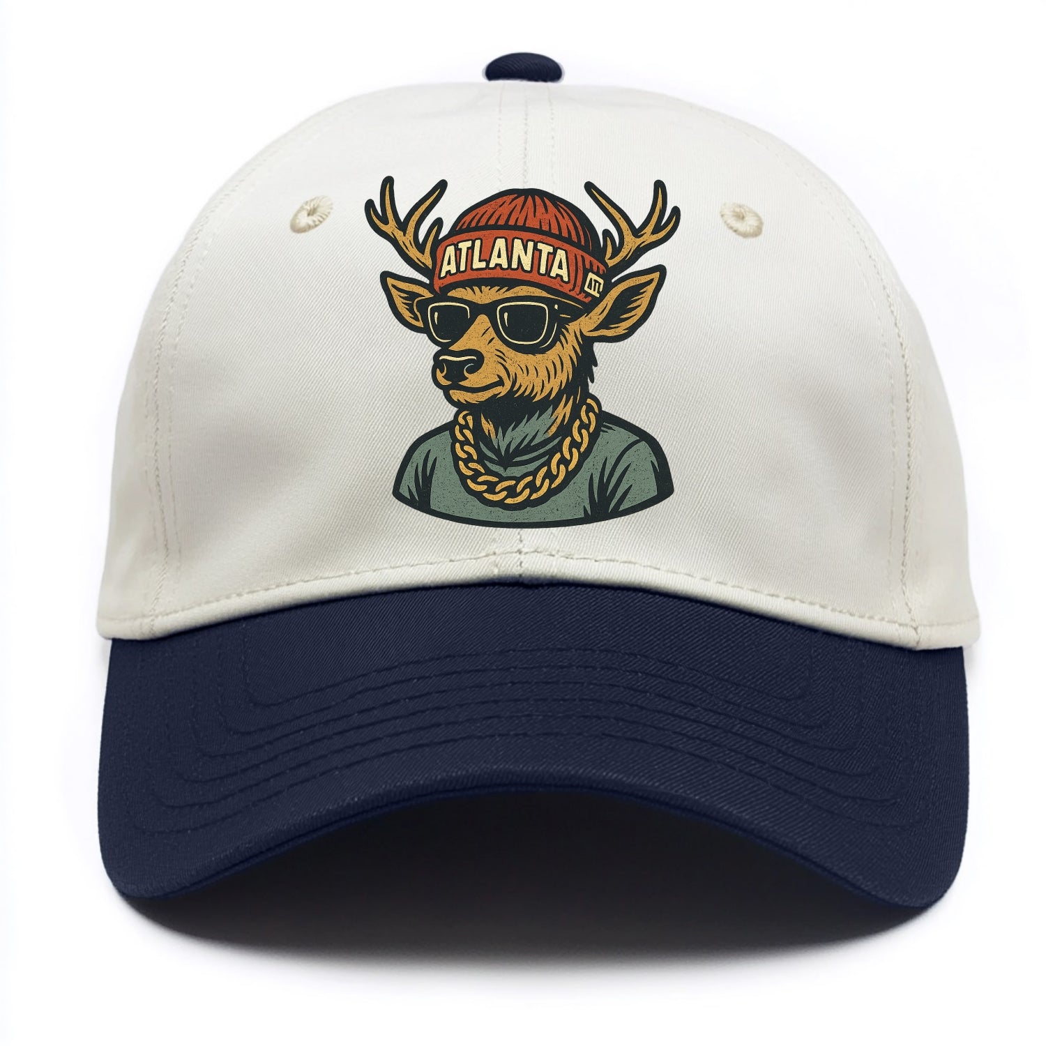 "deer" "atlanta" "atl" "red" "us South" - Two Tone Cap - Navy