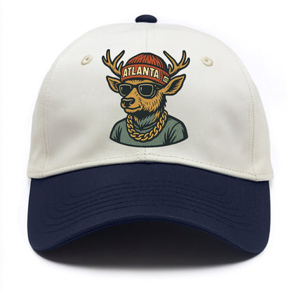 "deer" "atlanta" "atl" "red" "us South" - Two Tone Cap - Navy