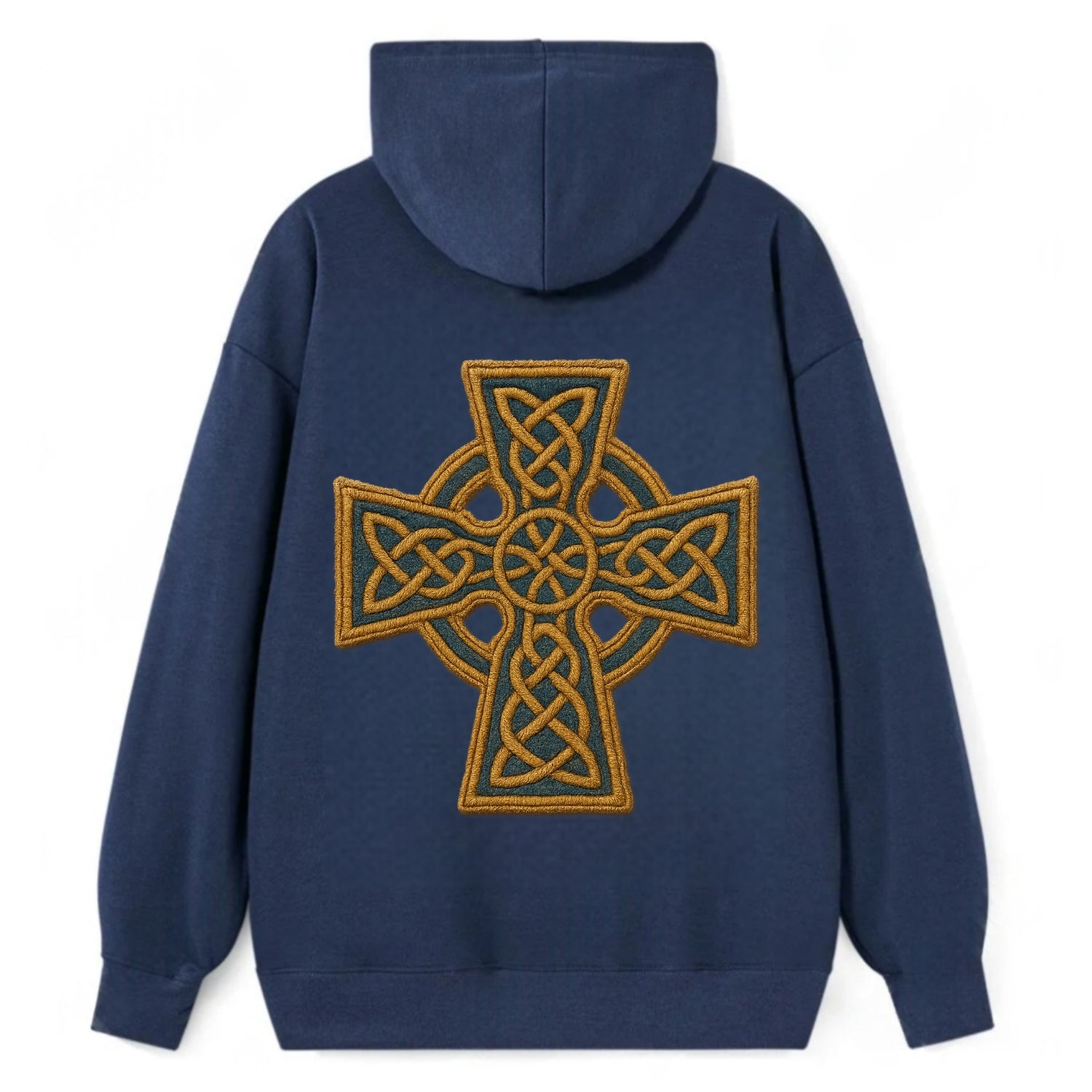 Book Of Kells Cross - Classic Pullover Hoodie - Navy