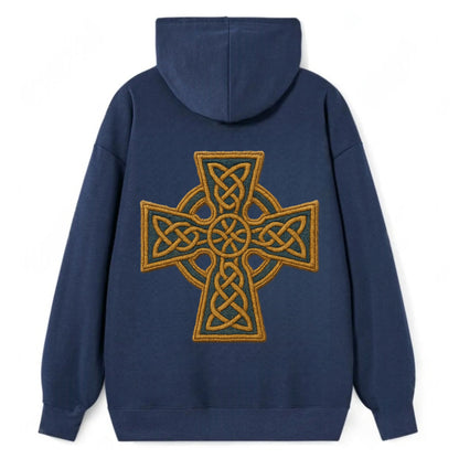 Book Of Kells Cross - Classic Pullover Hoodie - Navy