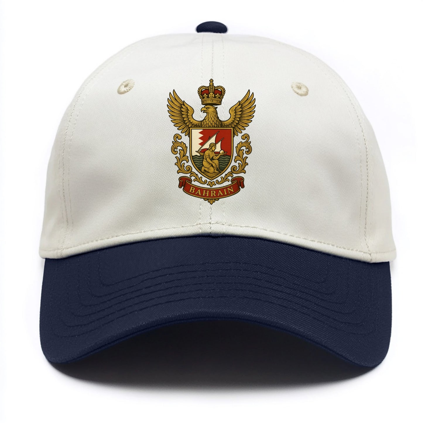 Bahrain Heritage Badge  - Two Tone Cap - Navy