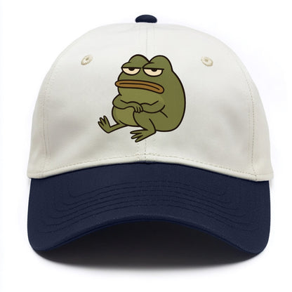 The Frog Judges Silently - Two Tone Cap - Navy