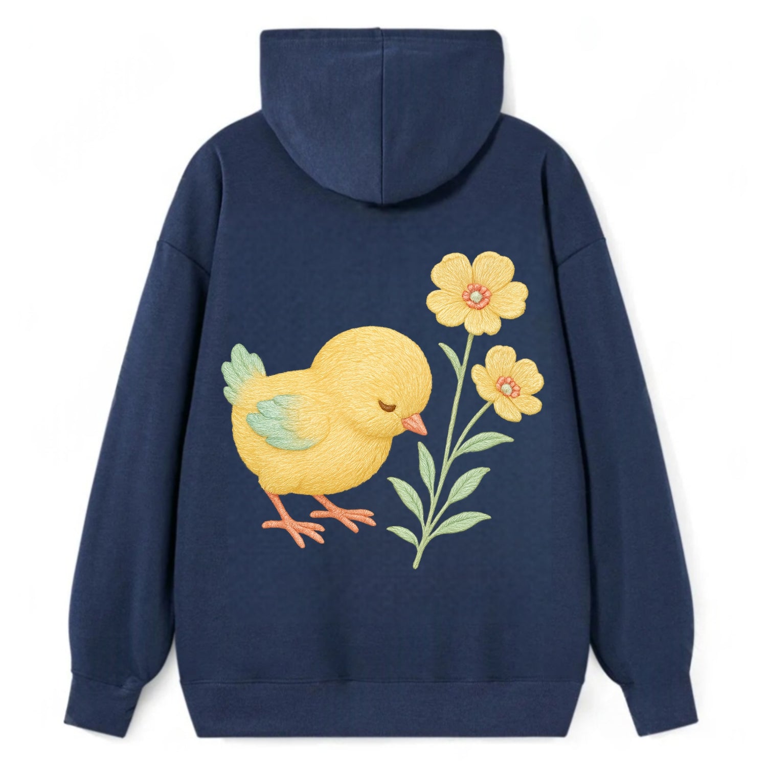 Yellow Chick - Classic Pullover Hoodie - Navy