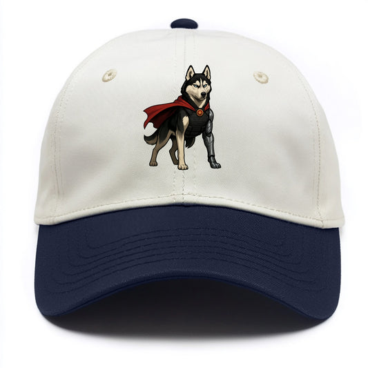 Siberian Husky Winter Soldier  - Two Tone Cap - Navy
