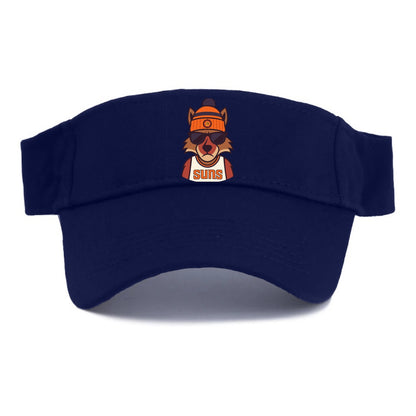 Arizona Coyote wearing Suns beanie with desert sun patch and wayfarer sunglasses - Visor - Navy
