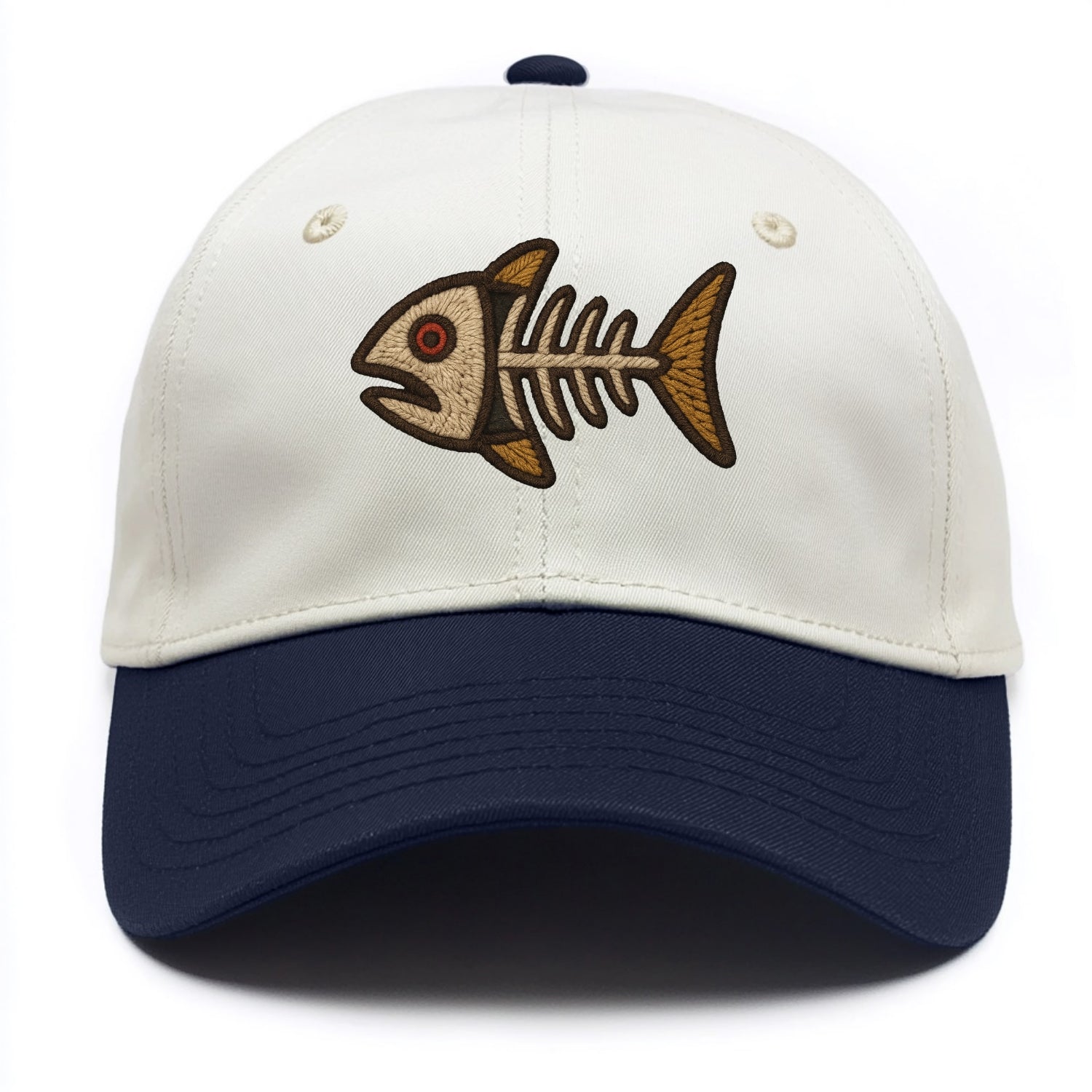 Fish Skeleton  - Two Tone Cap - Navy