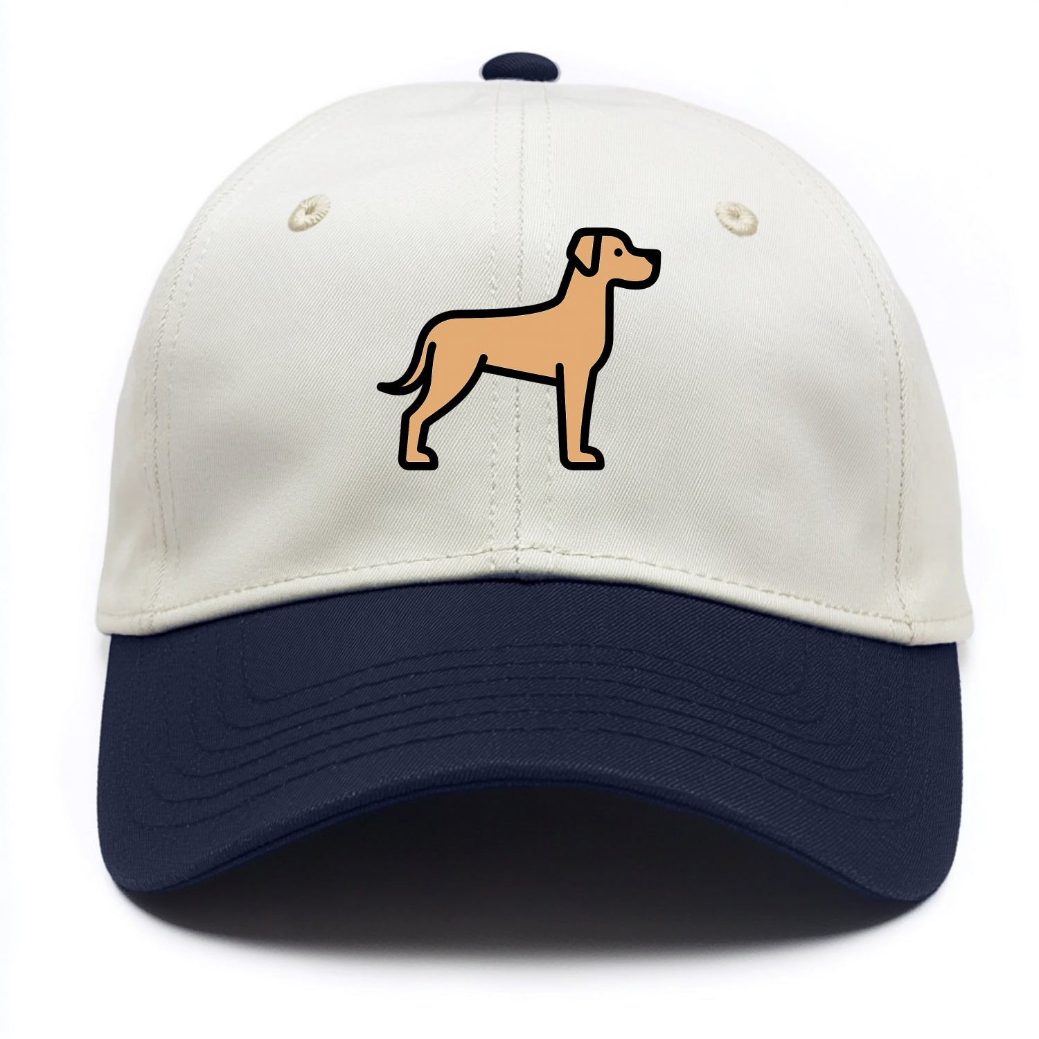 Great Dane - Fawn colored flat side profile - Two Tone Cap - Navy