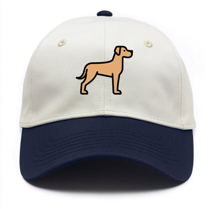 Great Dane - Fawn colored flat side profile - Two Tone Cap - Navy