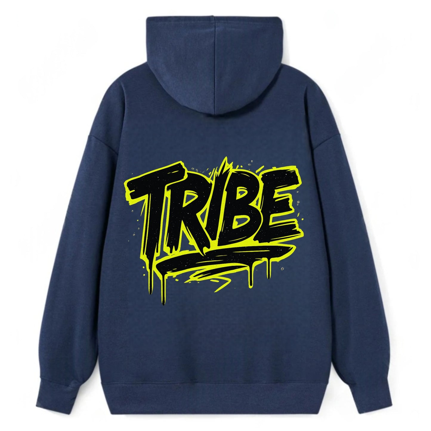 Bold typography design - "TRIBE" - your community, your group - Classic Pullover Hoodie - Navy