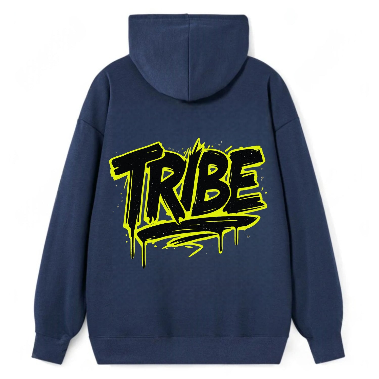 Bold typography design - "TRIBE" - your community, your group - Classic Pullover Hoodie - Navy