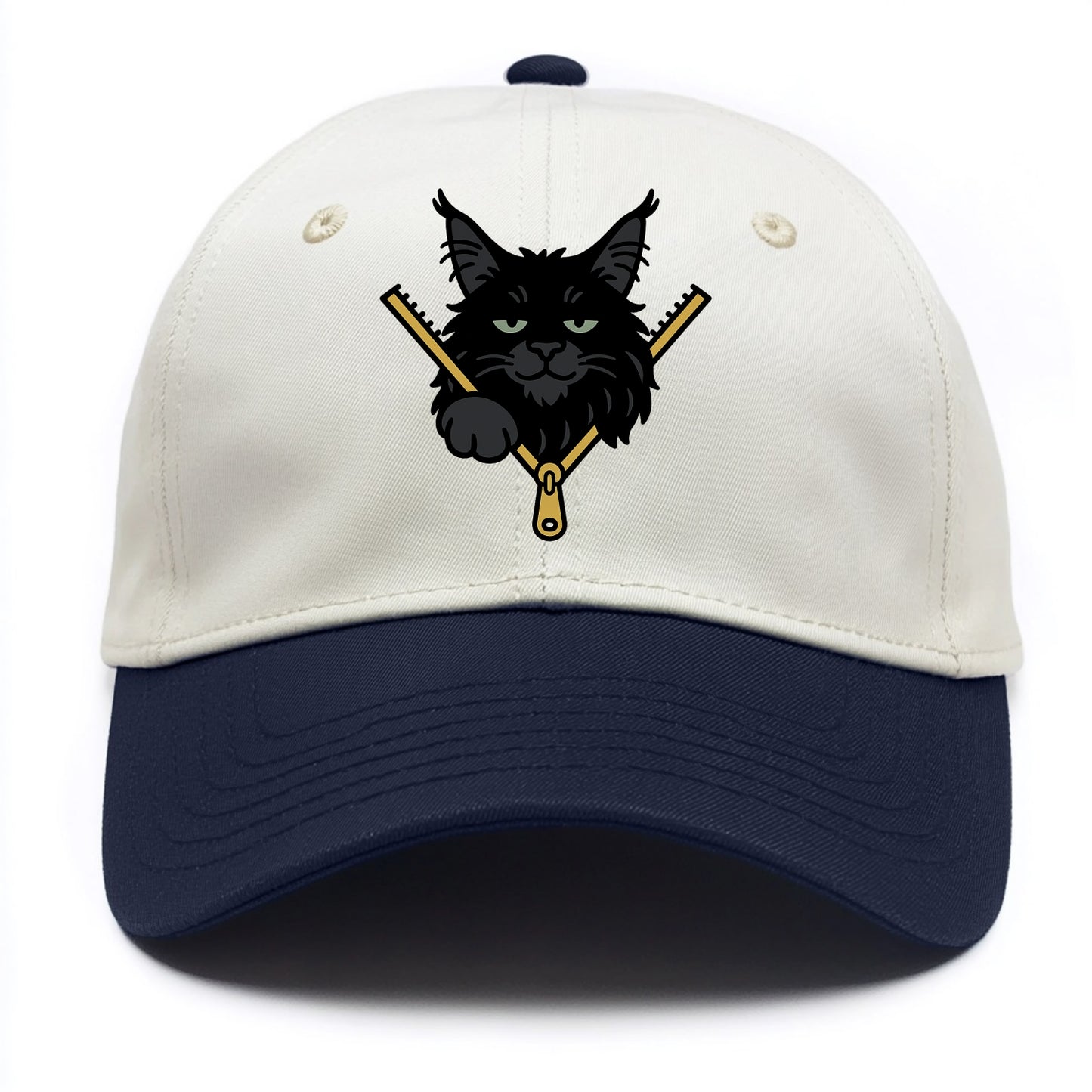 Black Maine Coon - Two Tone Cap - Navy